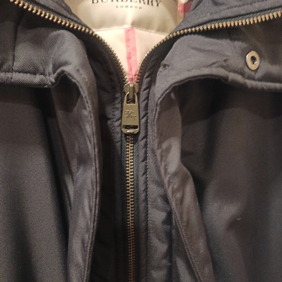 Burberry men's black puffer parka lining long coat SZ XL - Picture 5 of 16